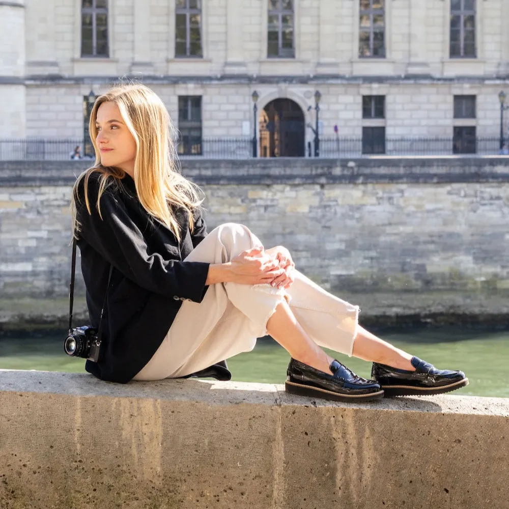 L'AMOUR DES PIEDS ZYRA - BLACK PATENT Nordic Tone Beach Vibe
