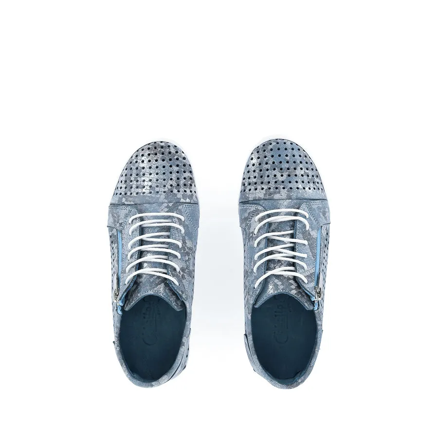 EG17P - DENIM LEATHER Flexible Groove Tech Sneaker Exchanges