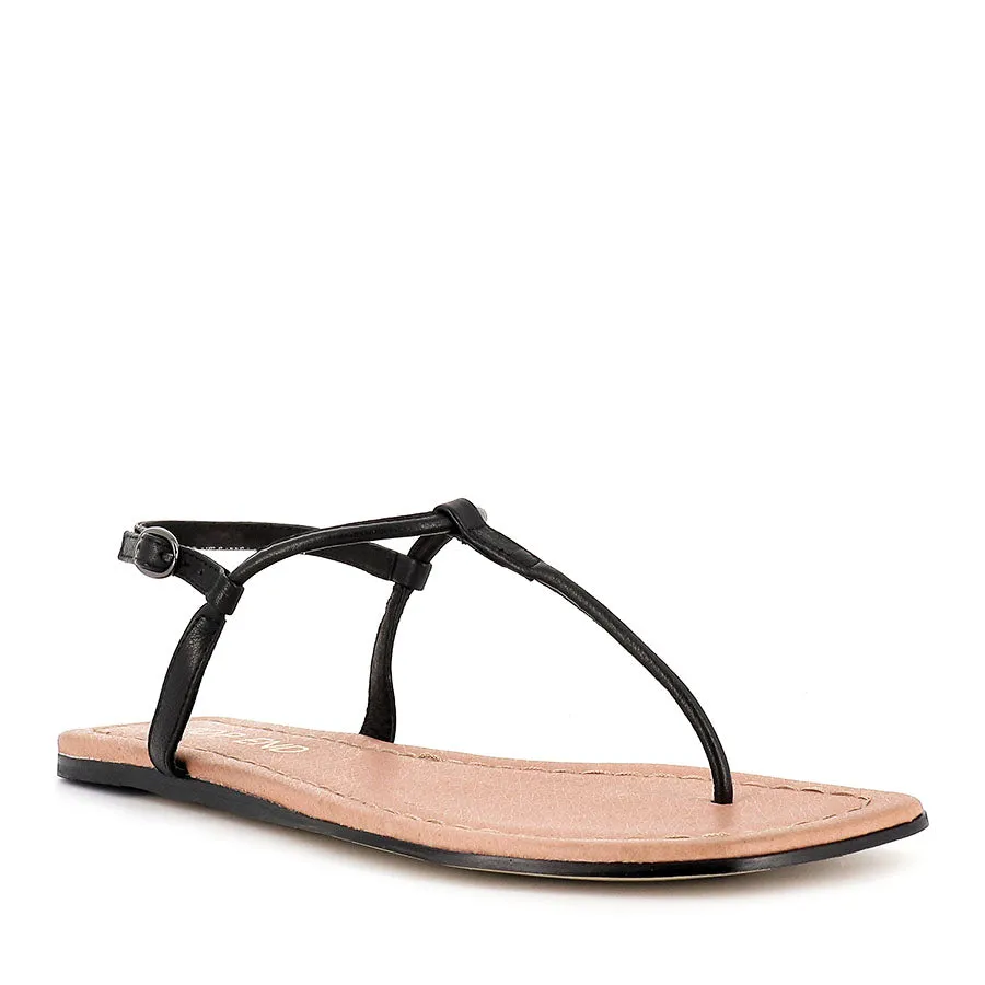 Practical Walking Shoes LEERAN - BLACK LEATHER