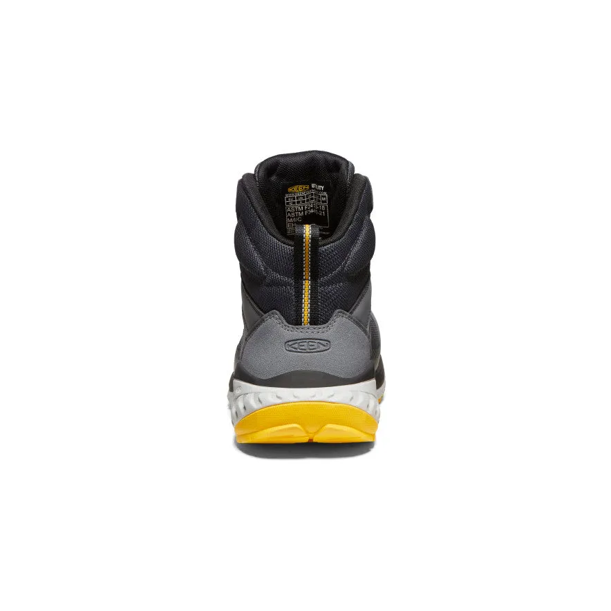 Men's Arvada Mid Work Sneaker (Carbon Toe)  |  Black/Keen Yellow Foot Style Durable piece