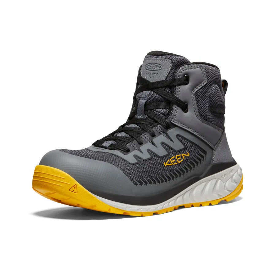 Men's Arvada Mid Work Sneaker (Carbon Toe)  |  Black/Keen Yellow cold - weather