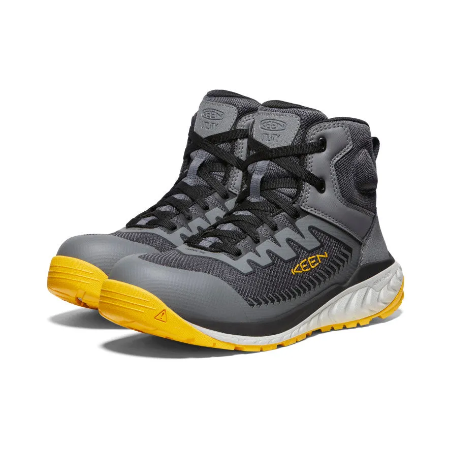 Men's Arvada Mid Work Sneaker (Carbon Toe)  |  Black/Keen Yellow Foot Protection