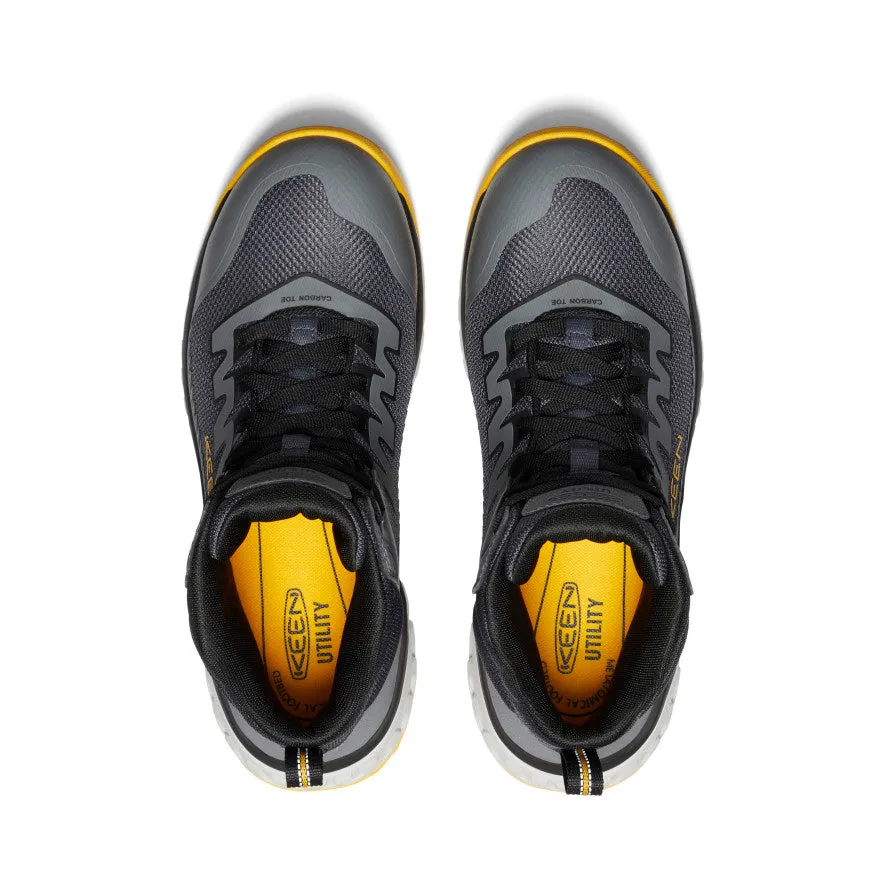 Running essentials Men's Arvada Mid Work Sneaker (Carbon Toe)  |  Black/Keen Yellow