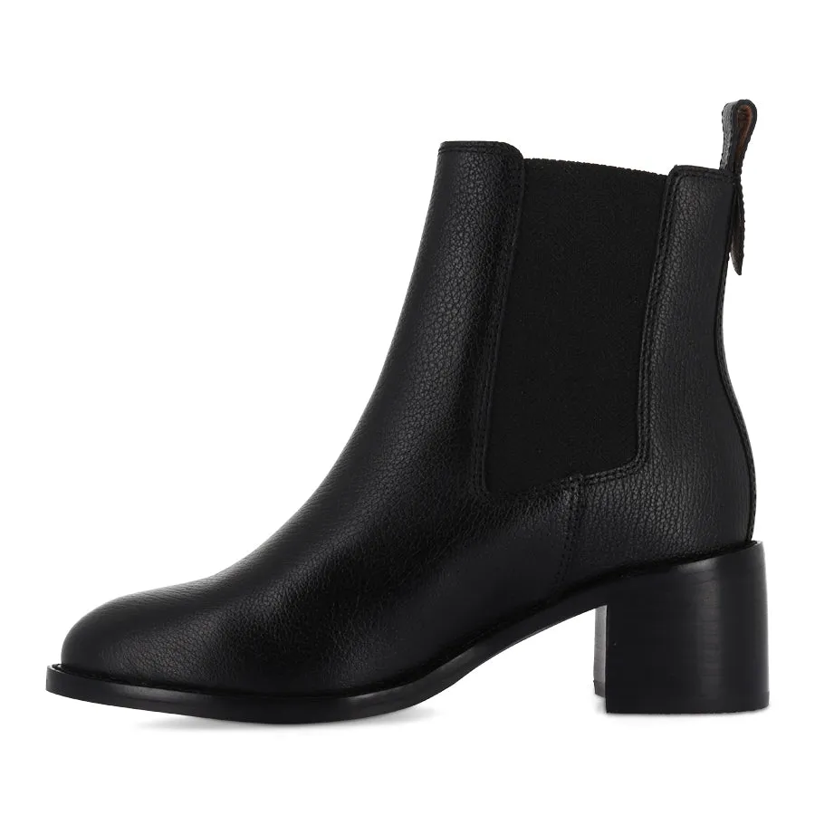 LIBERTY - BLACK TUMBLED LEATHER Urban Casual High Shaft