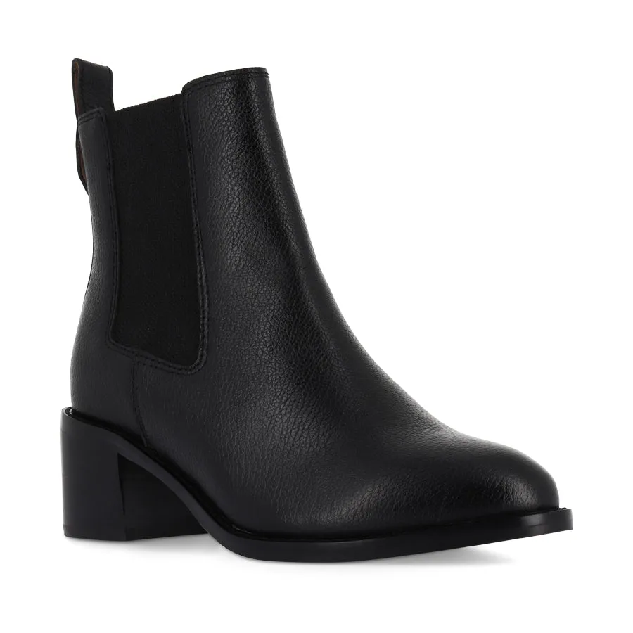 LIBERTY - BLACK TUMBLED LEATHER Thick sole sports