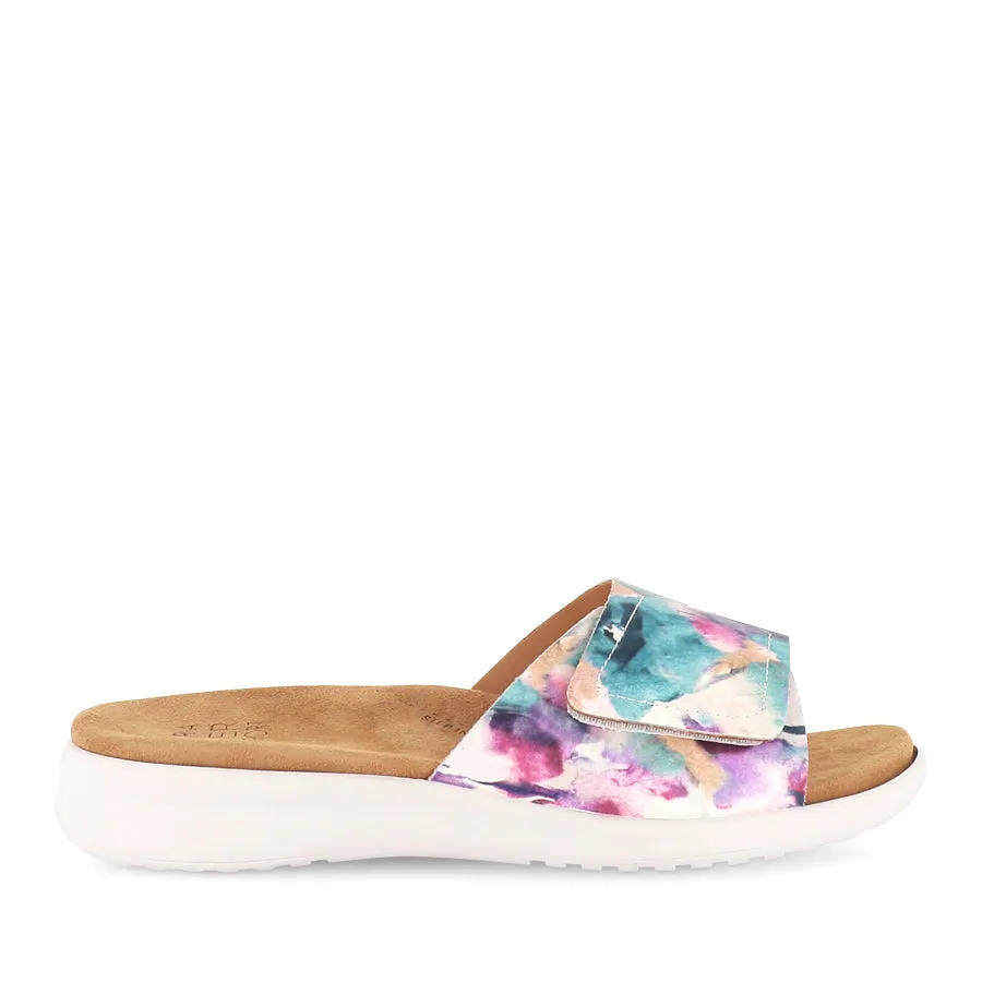 BARLAD XW - PANSY FLORAL LEATHER Relaxing Fit Shoes