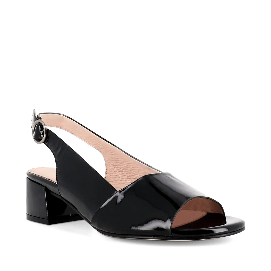 RAVEN - BLACK PATENT LEATHER Breathable Flats Ferry Dock