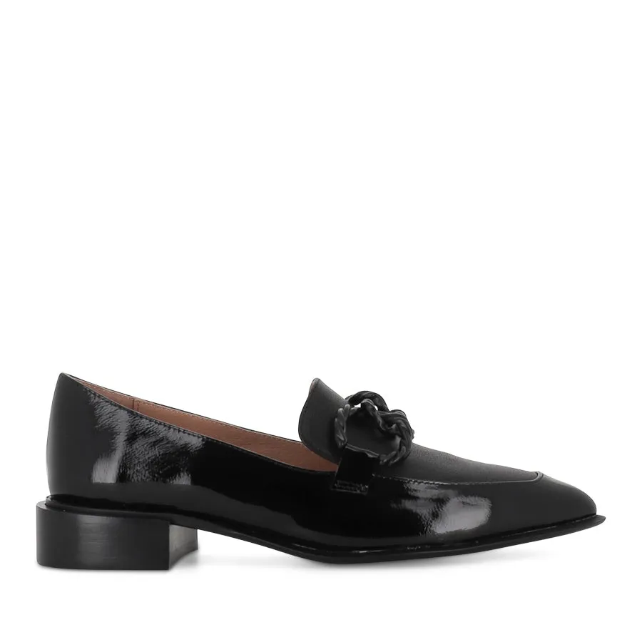 ELGIN - BLACK BLACK PATENT LEATHER Canvas Upper Book Corner
