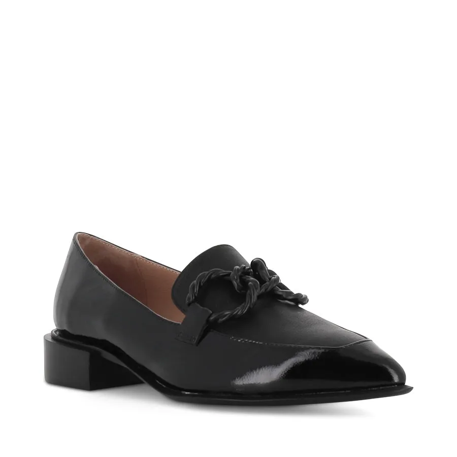 ELGIN - BLACK BLACK PATENT LEATHER Open Square Walk Neat