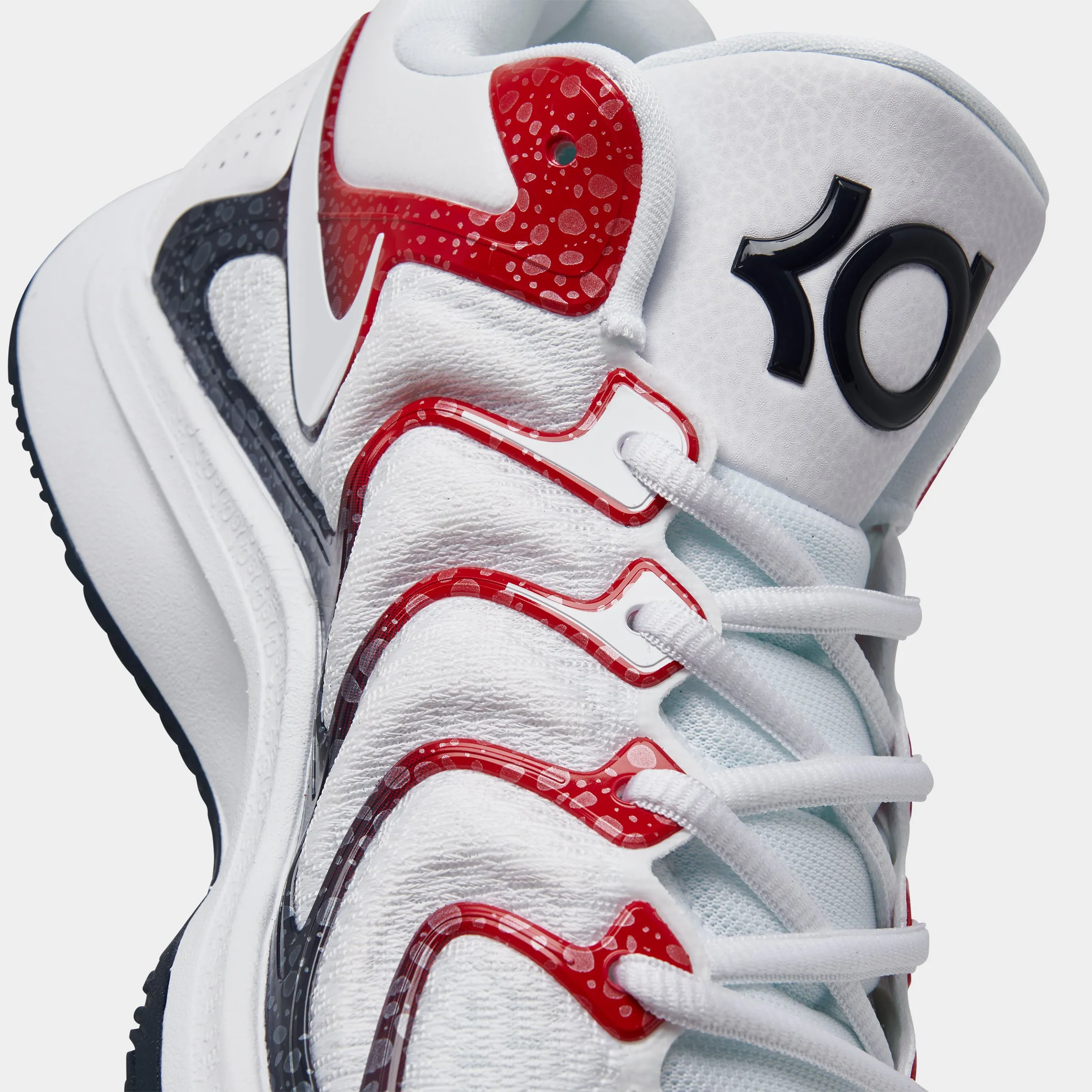 Quick Slip Nike KD17 White / Obsidian - University Red