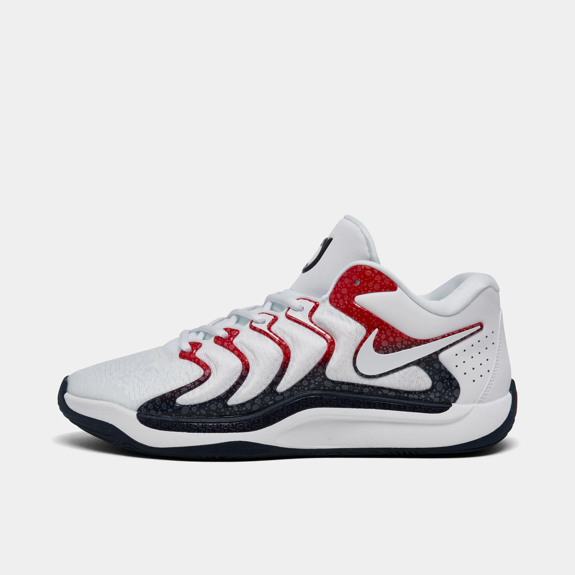 Nike KD17 White / Obsidian - University Red Comfortable Heel