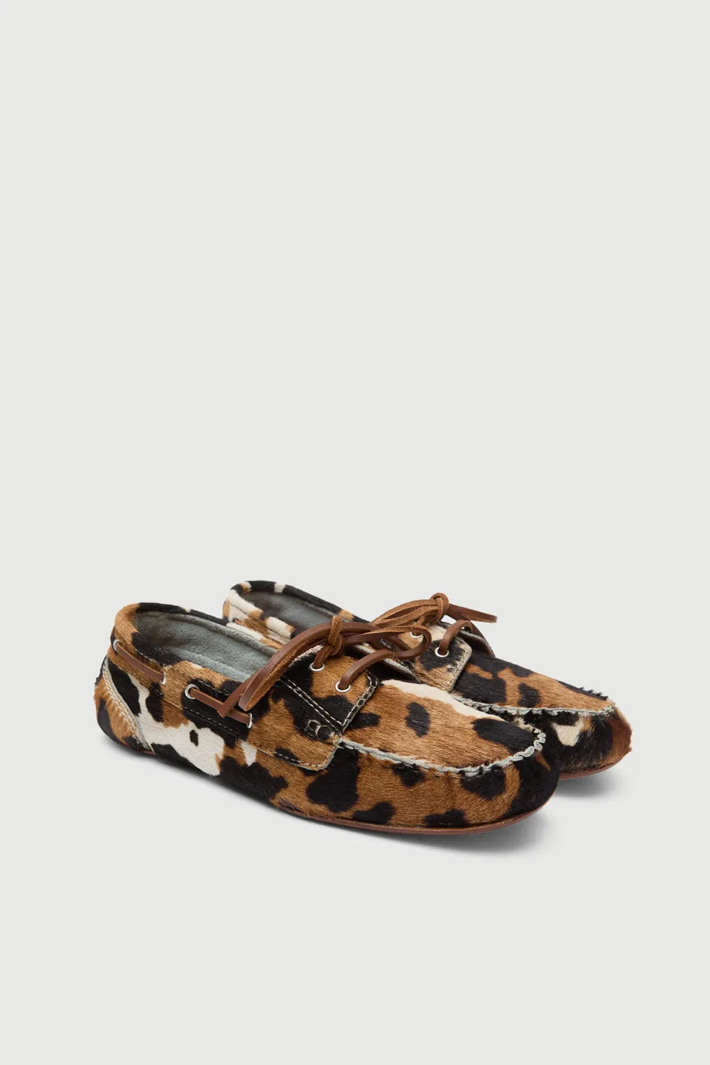 Ivy loafers in Dark Cow print Calf Hair Flexible Padding