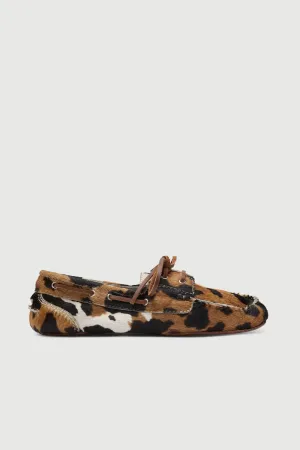 City Hold Stylish Footwear Ivy loafers in Dark Cow print Calf Hair