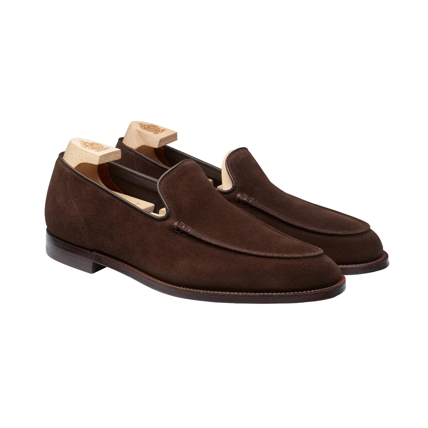 Salcombe Dark Brown Suede Elegant Slip-ons Trendy Shoes