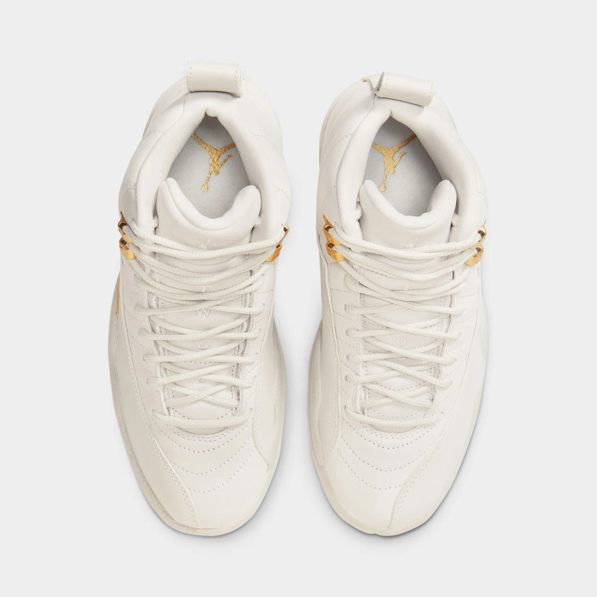 Quick Fit Jordan Women's 12 Retro Phantom / Metallic Gold - White