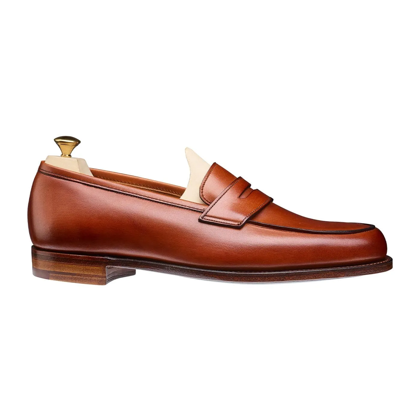 Elise Chestnut Burnished Calf Classic Slip-Ons
