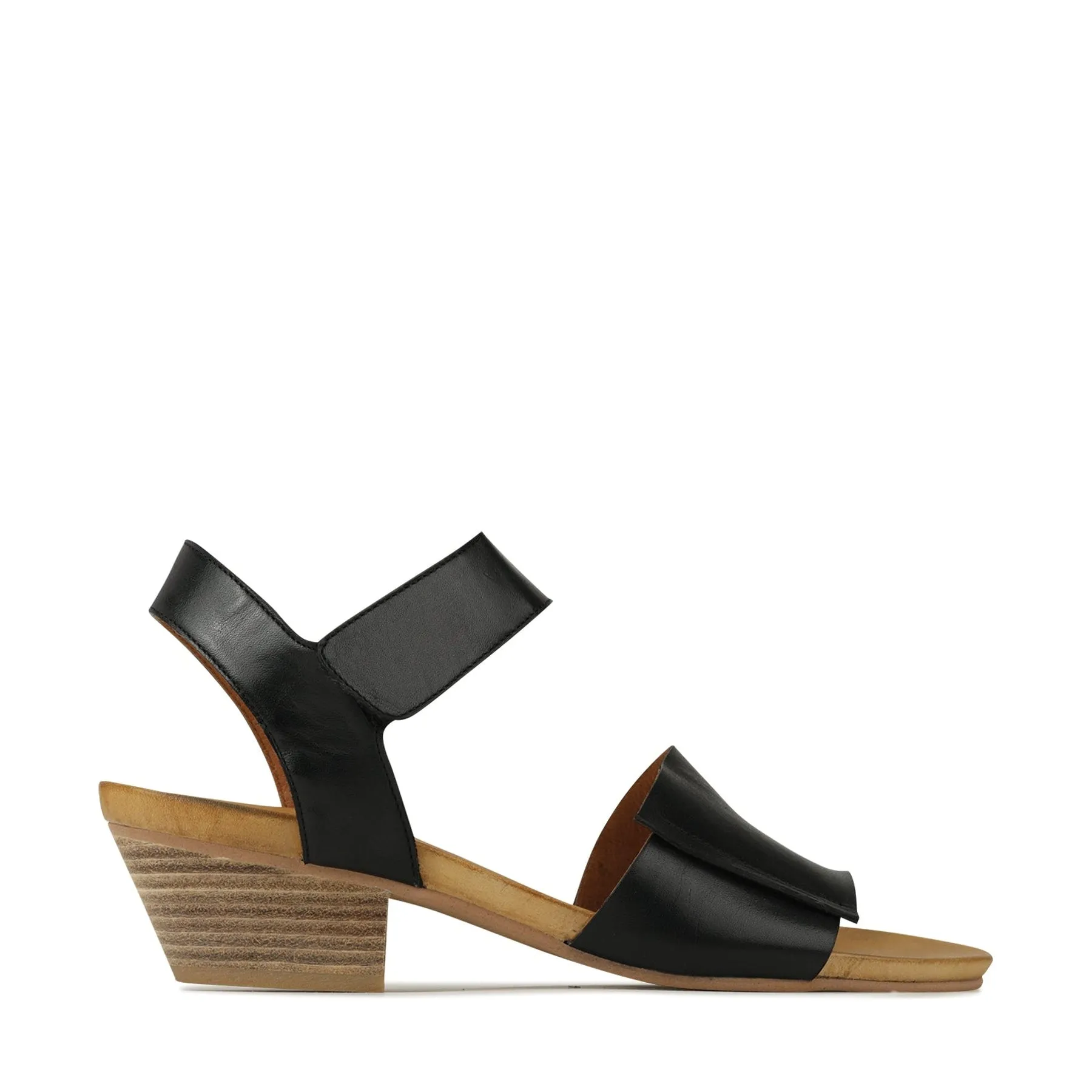Morning Glow Gift Step CURA LEATHER HEEL SANDALS