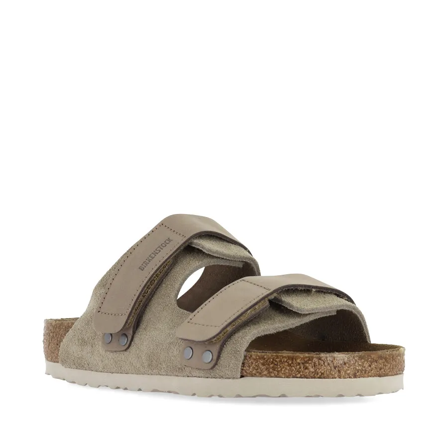 Relaxation Sandals Shock Resistance UJI - TAUPE SUEDE/NUBUCK LEATHER
