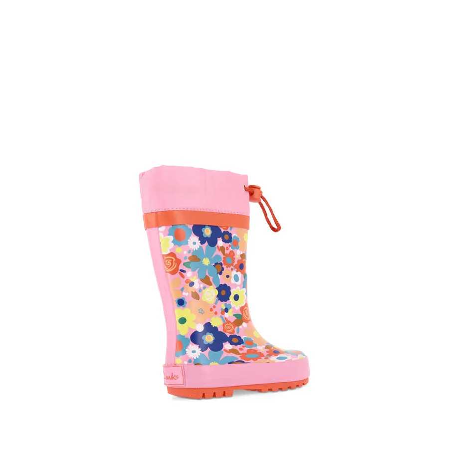 PUDDLES E - PINK MULTI Cozy Footwear