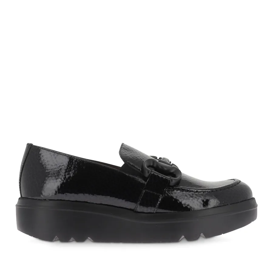 ALMA A-2821 - BLACK PATENT-BLACK SOLE Light Steps