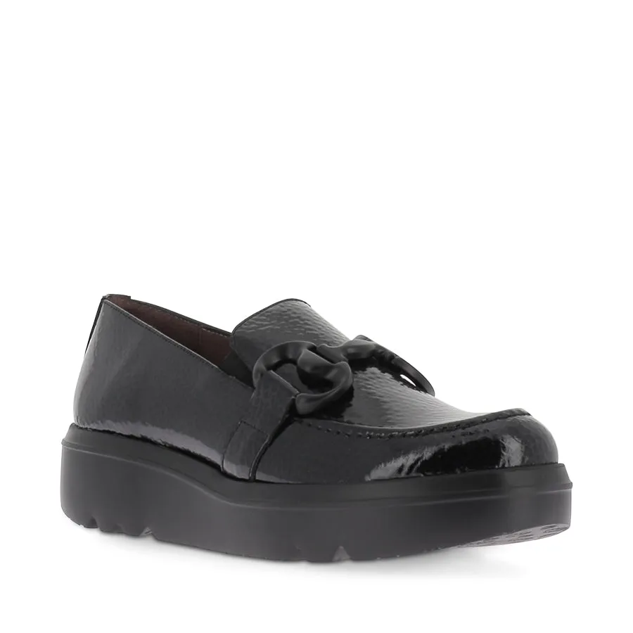 ALMA A-2821 - BLACK PATENT-BLACK SOLE Relaxed Look Narrow Width