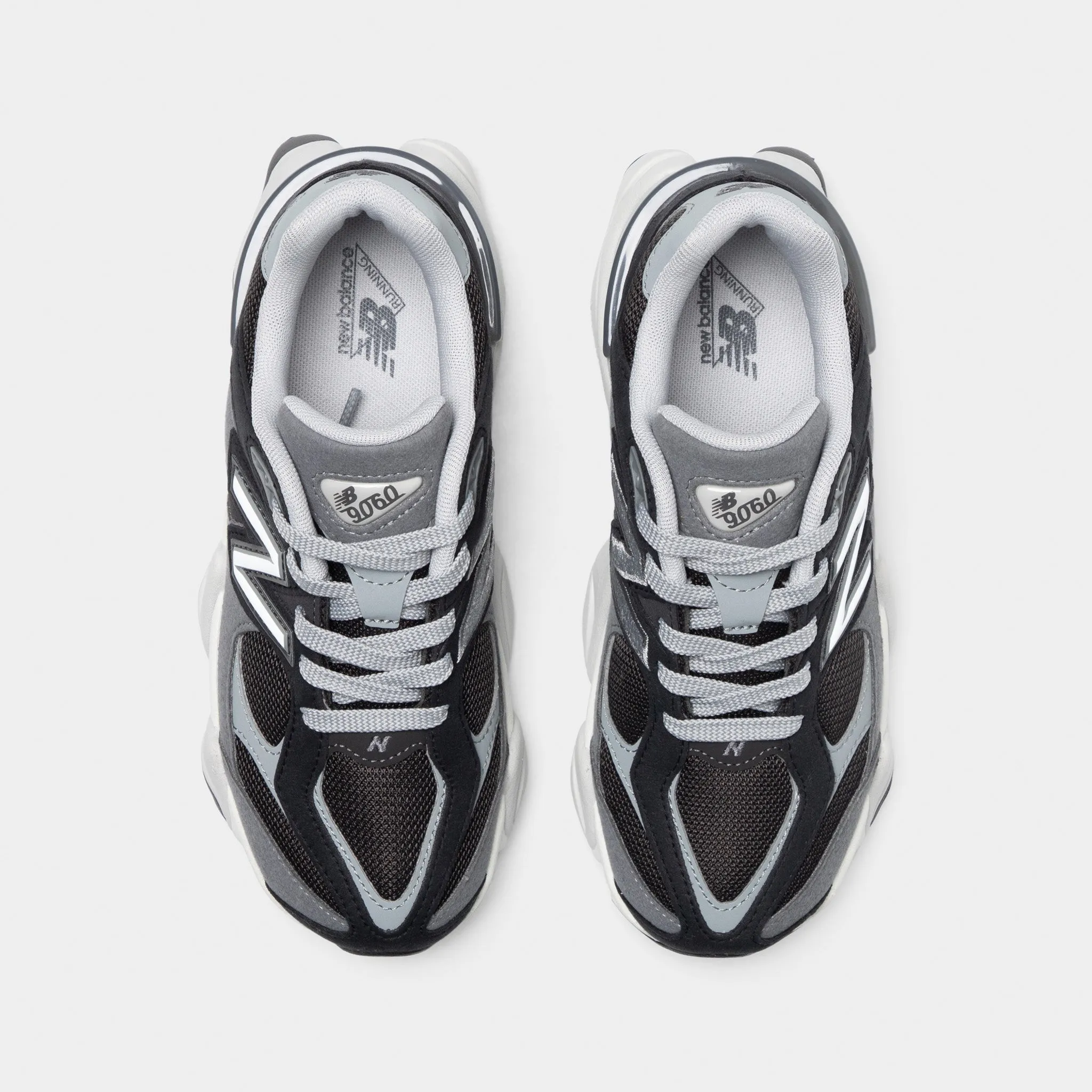 New Balance Juniors' 9060 Black / Castlerock Fashion Accent Retro-inspired silhouette