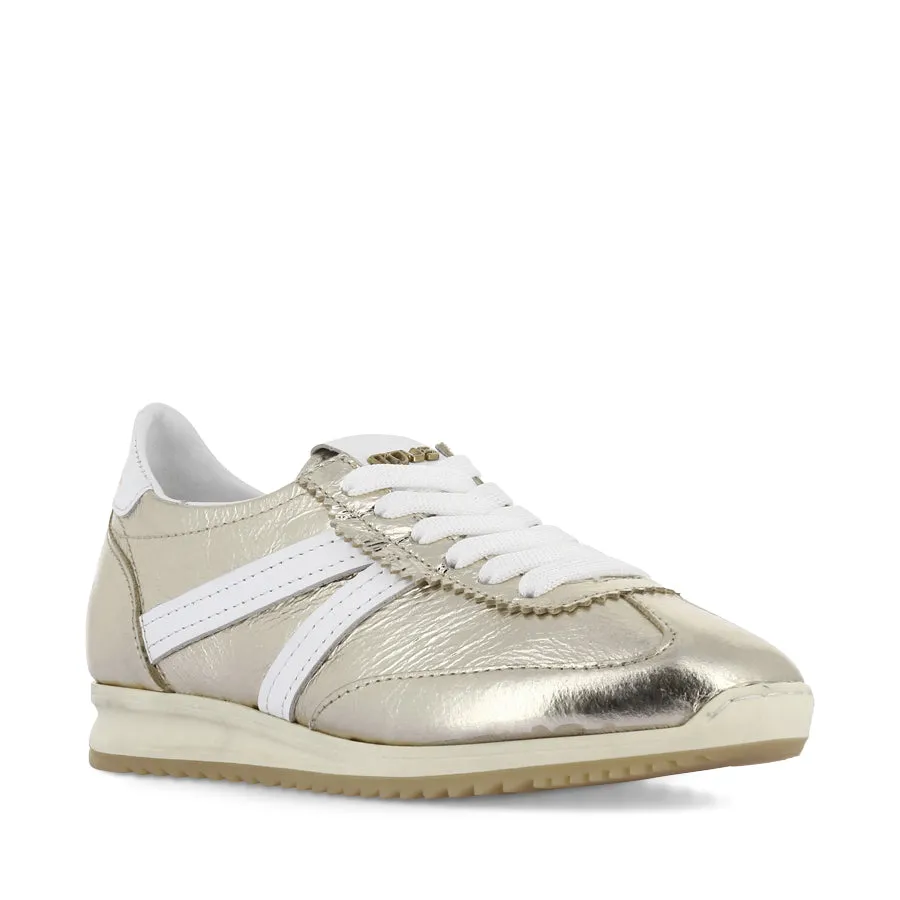Mesh Upper LOGAN - GOLD/WHITE LEATHER