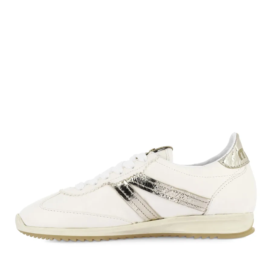 LOGAN - WHITE/GOLD LEATHER Comfort Fit Upper Outdoor shoes