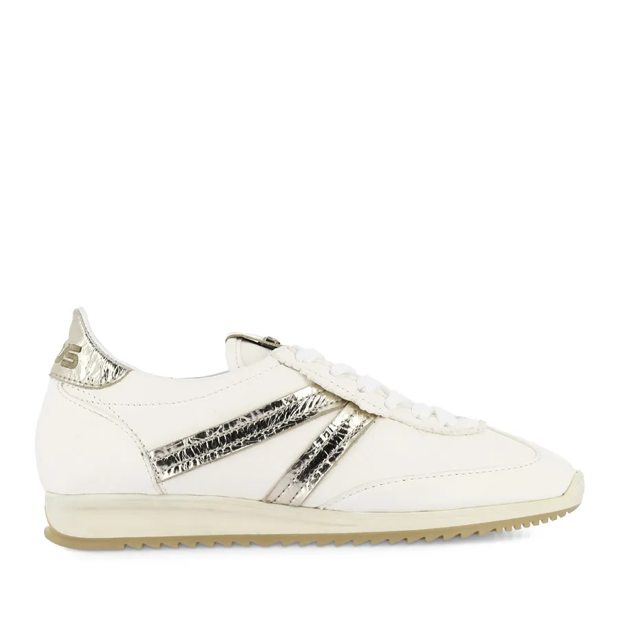 LOGAN - WHITE/GOLD LEATHER Contemporary Fit