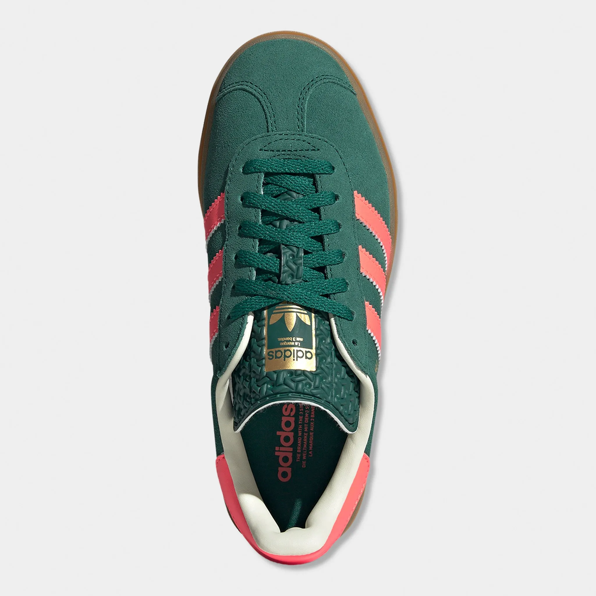 adidas Juniors' Gazelle Bold Green / Orange Versatile Style brand - name