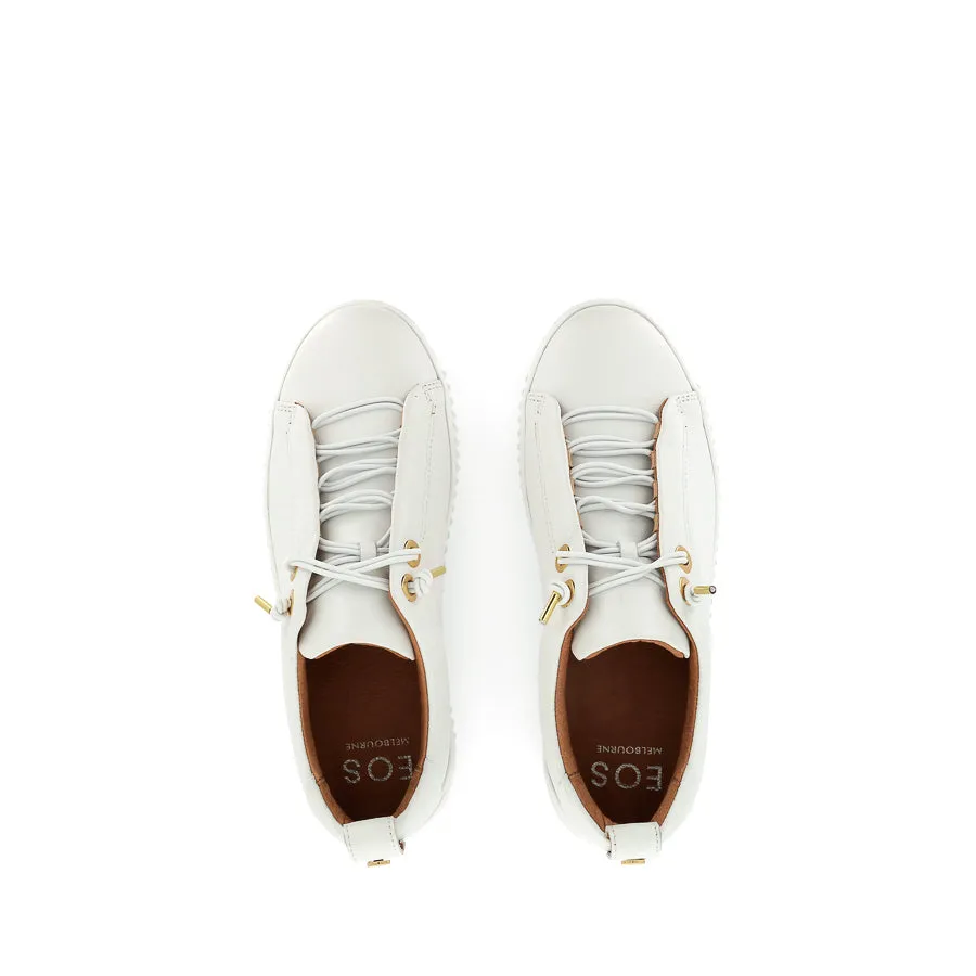 JOOL - WHITE LEATHER Water Resistant Soft Collar