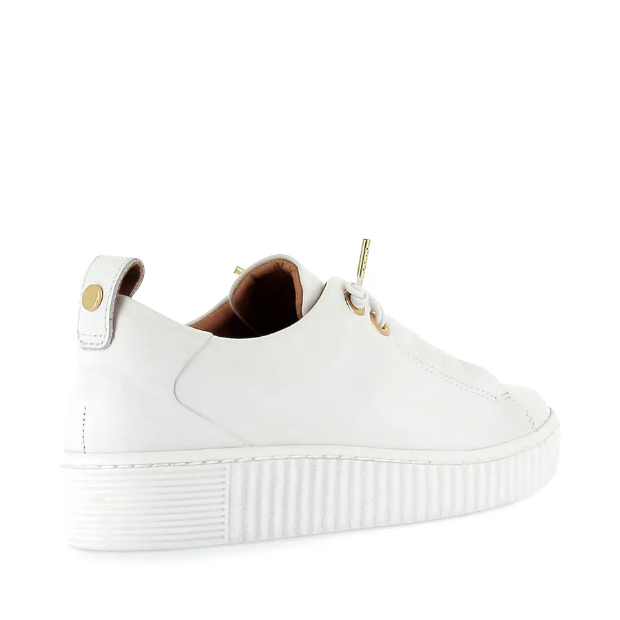 JOOL - WHITE LEATHER Neutral Stance Balanced Recycled Polyester Fabric