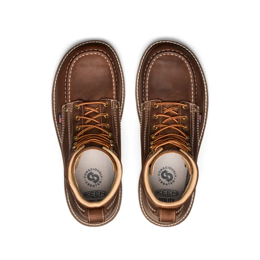 Men's Liberty 6" Waterproof Boot (Carbon Toe)  |  Chestnut/Gum Office Wear platform shoes