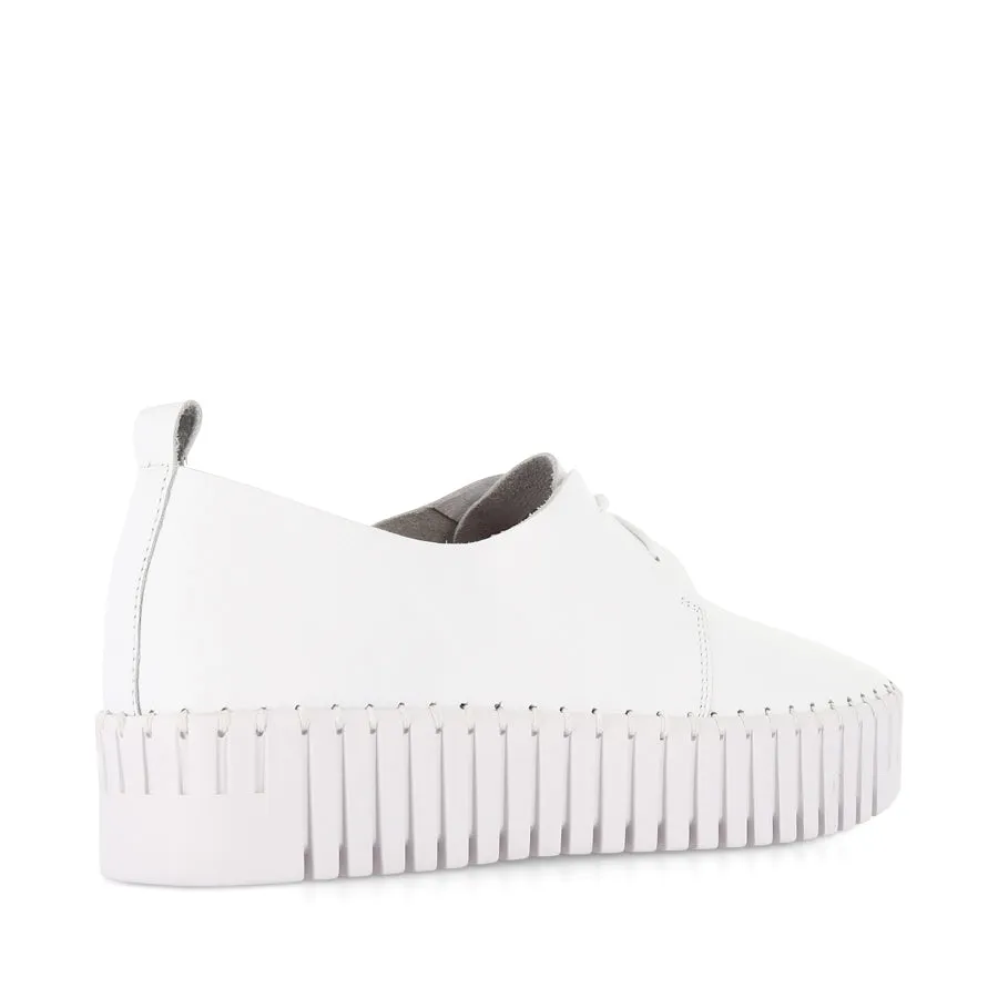 Comfortable Inner Lining High Traction Tread BRENDA - WHITE LEATHER