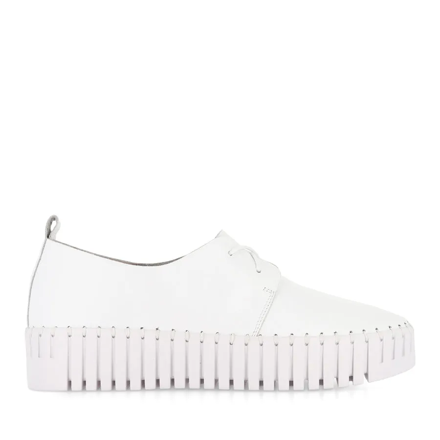 BRENDA - WHITE LEATHER Everyday Run Speed-Friendly