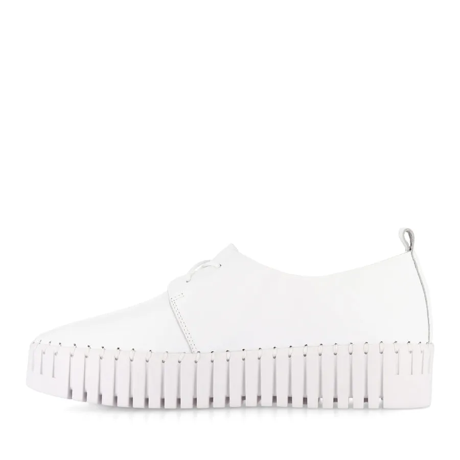 BRENDA - WHITE LEATHER CrossTraining Torsional Rigidity Enhancements