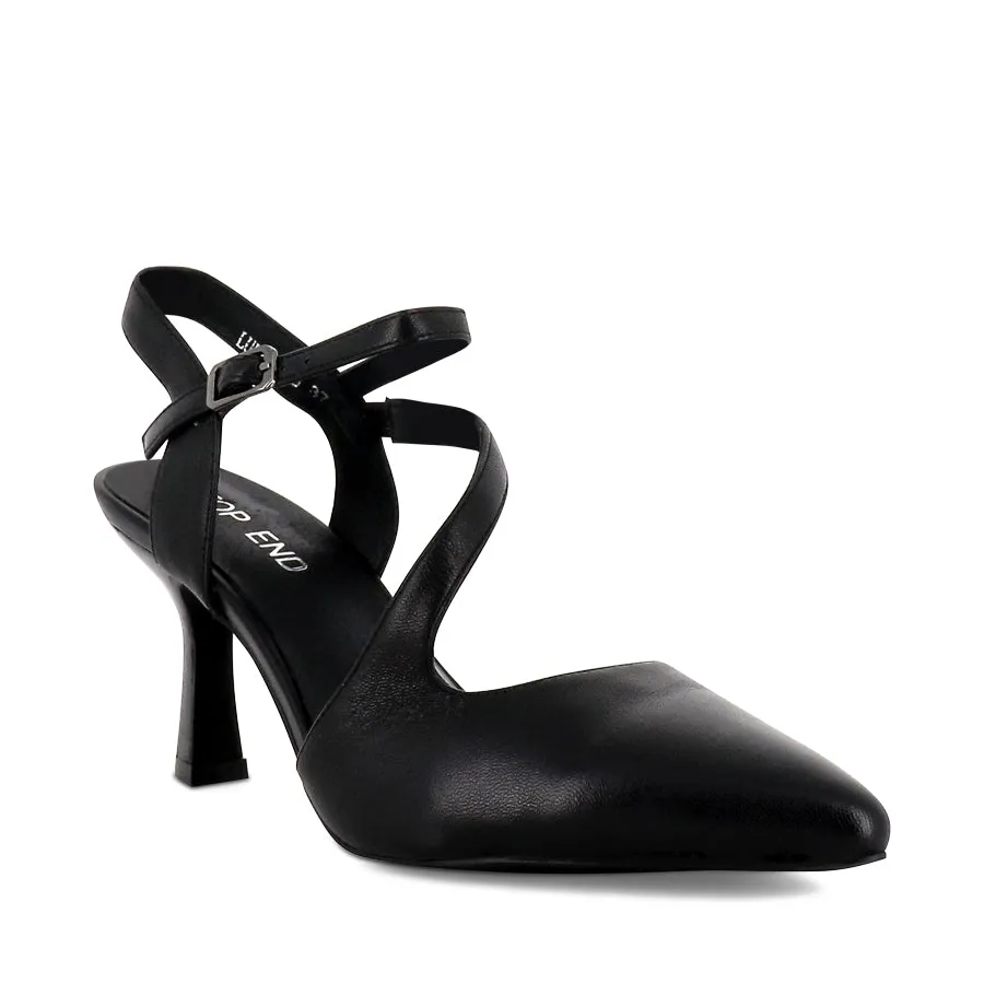 Cozy Support Chain Style LUKKA - BLACK LEATHER