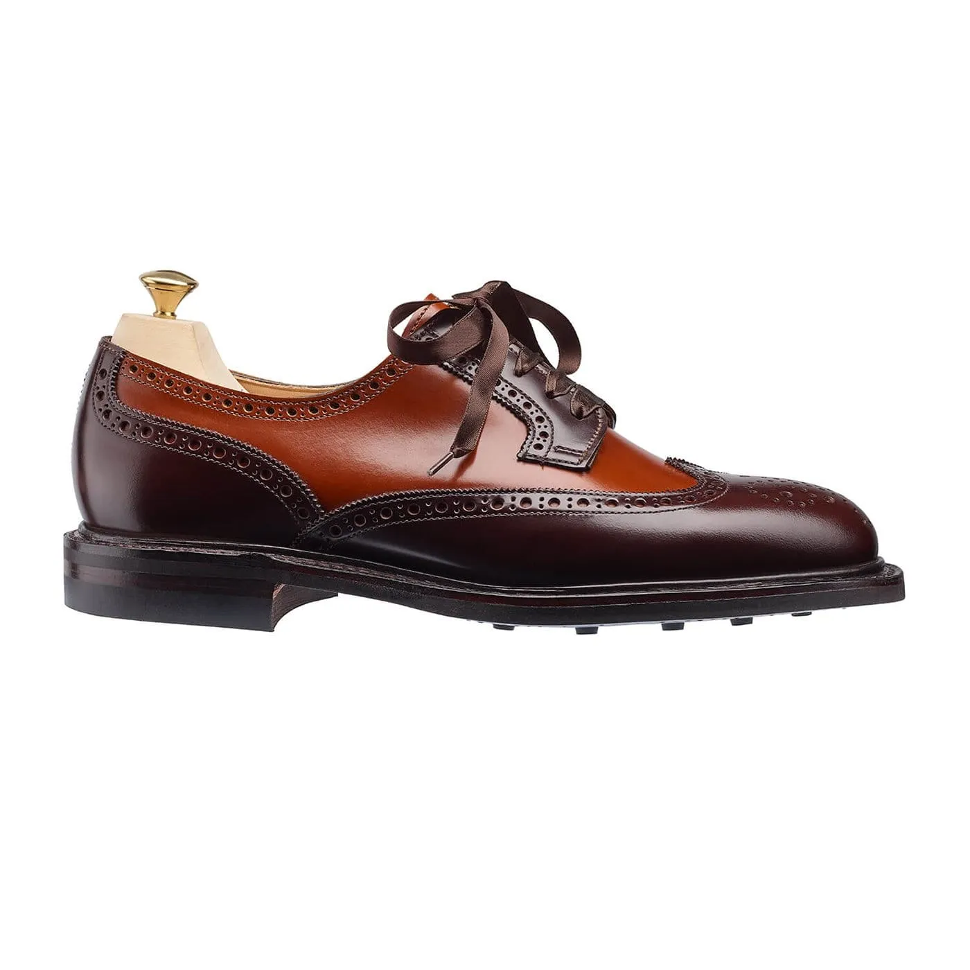 Luna Dark Brown & Tan Cavalry Calf Effortless Comfort Classic Edge