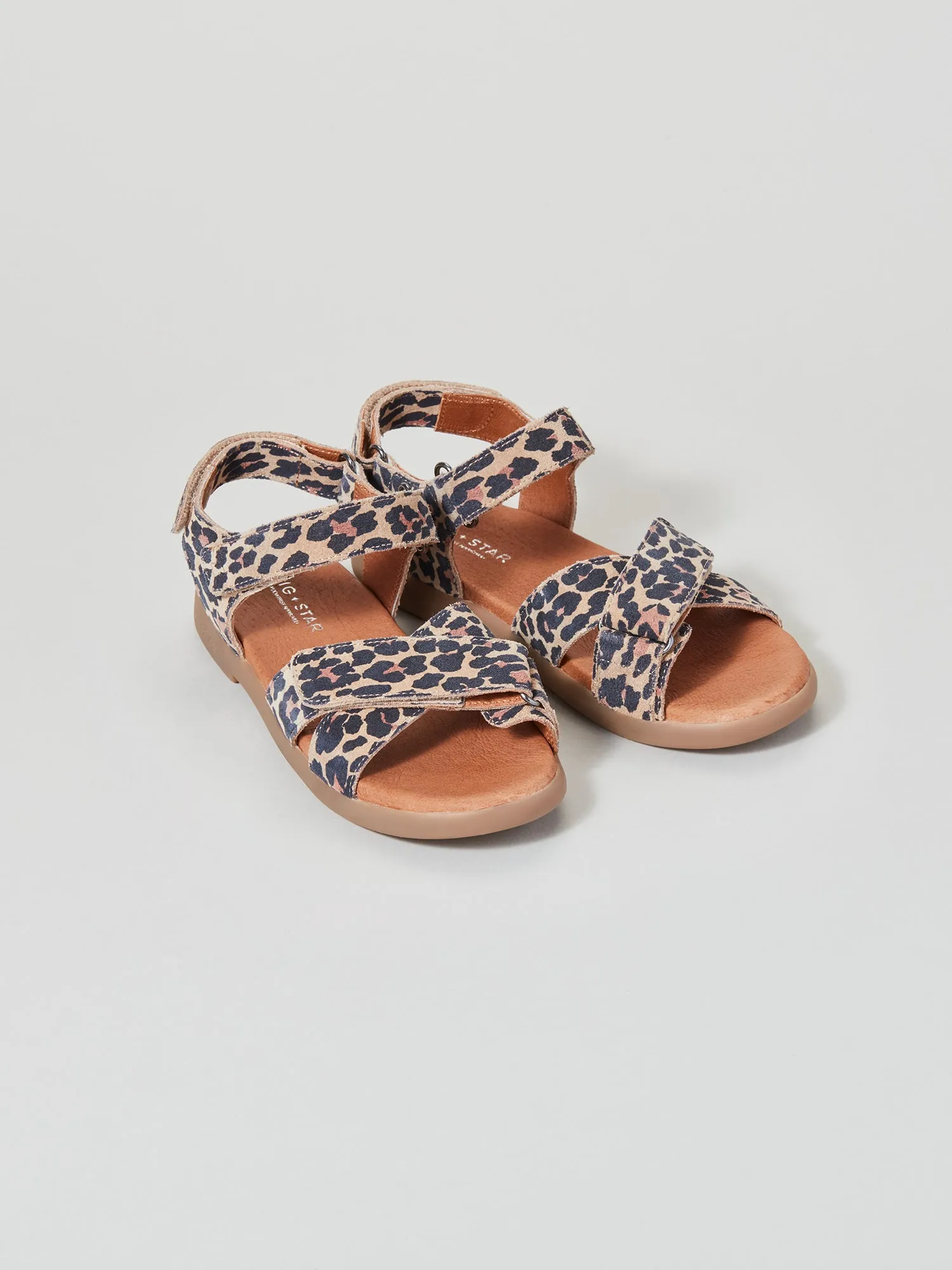 Rae Junior Cross-Strap Sandal Natural Animal Red Bold Cruise Wear