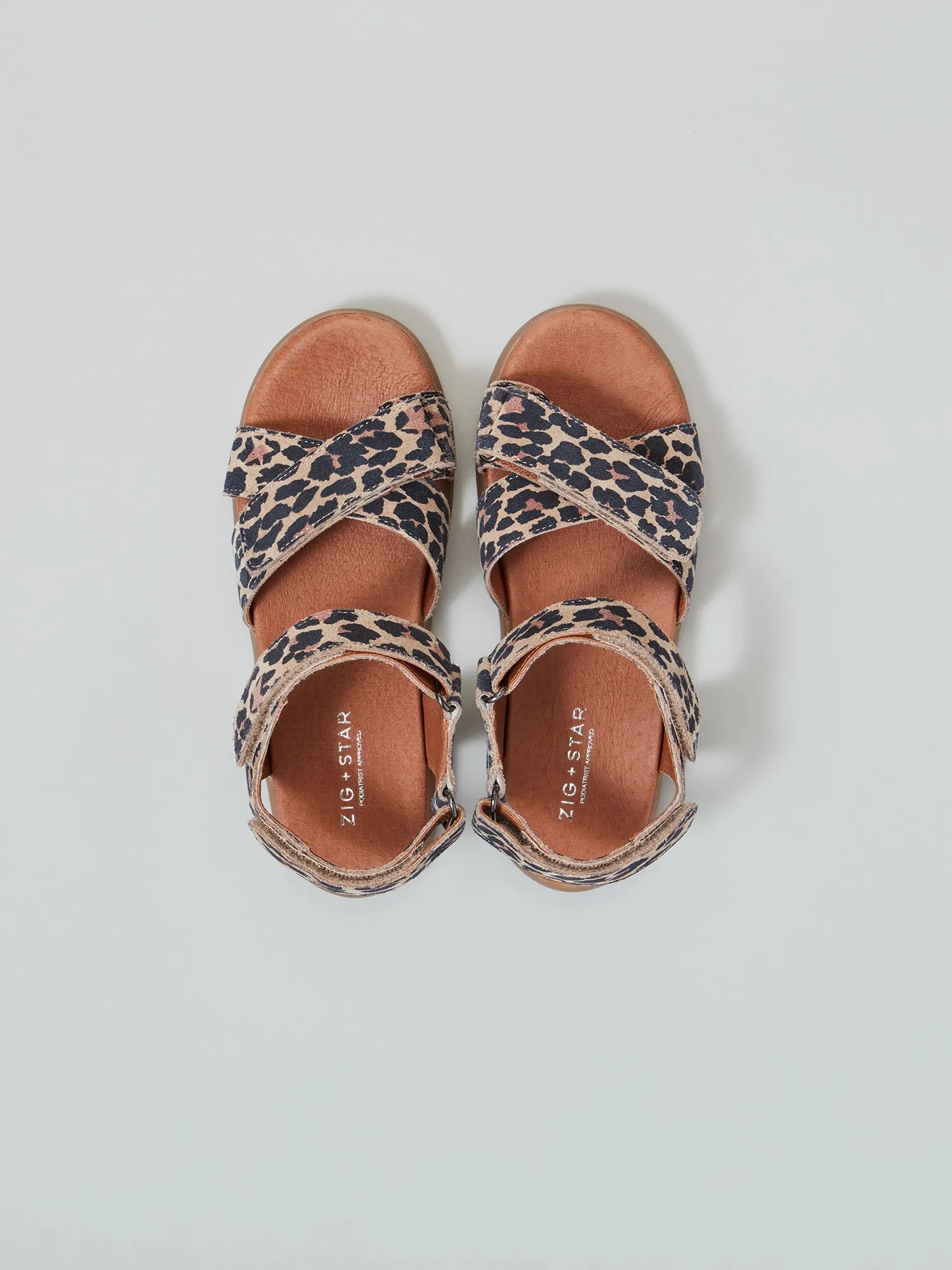 Rae Junior Cross-Strap Sandal Natural Animal Urban Stroll