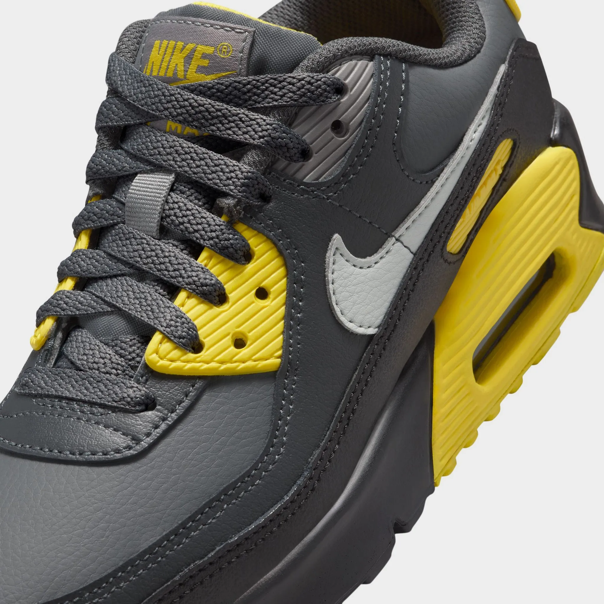 Nike Air Max 90 GS Lightening / Light Silver - Smoke Grey Collapsible Heel