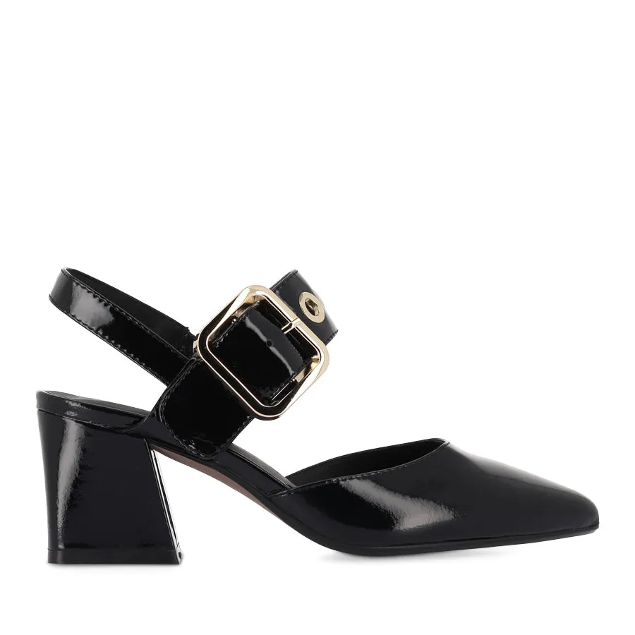 MAGALY - BLACK PATENT LEATHER Coral Glow Beach Glow