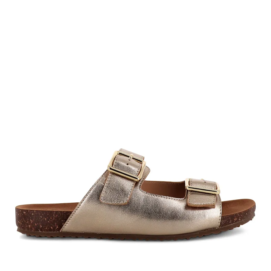 Light Slip-on Shoes Step Ready MAKOSA XW - CHAMPAGNE LEATHER