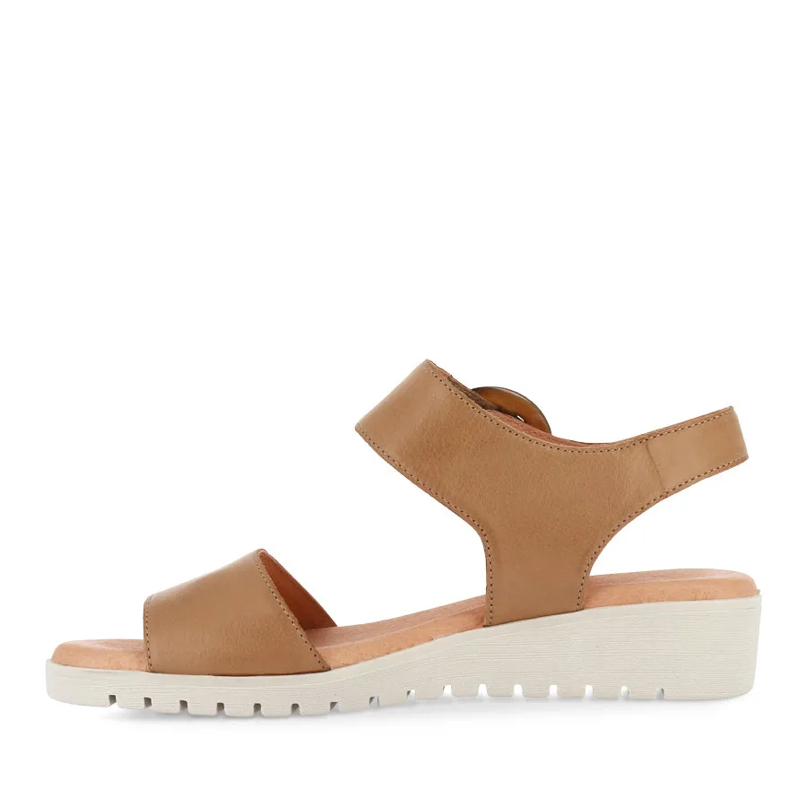 MANESSAY - DARK TAN LEATHER/ALMOND SOLE Outdoor Fun Narrow Fit