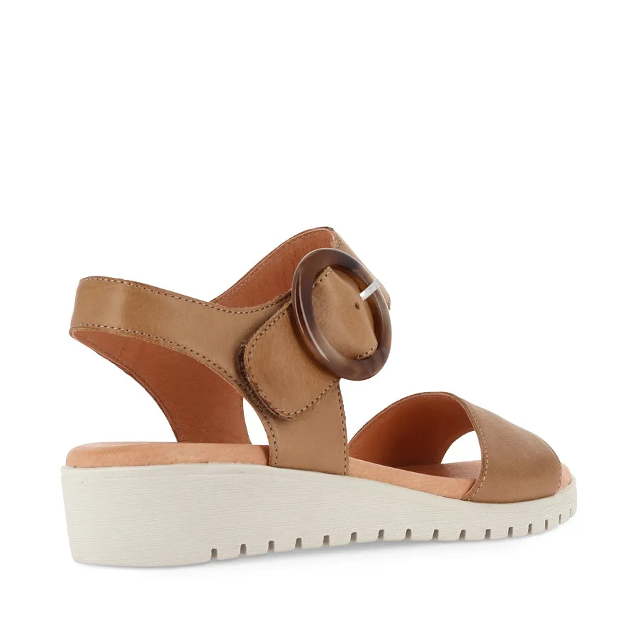 Trendy And Comfortable MANESSAY - DARK TAN LEATHER/ALMOND SOLE