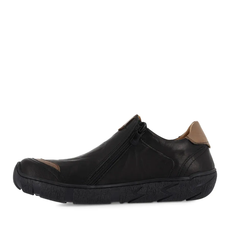 Trendy Loafers Sleek Style MAOLO - BLACK LEATHER