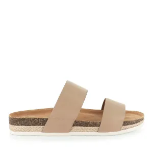 MARIA III - SAND LEATHER Summer Ready Slides Comfortable For Fitness