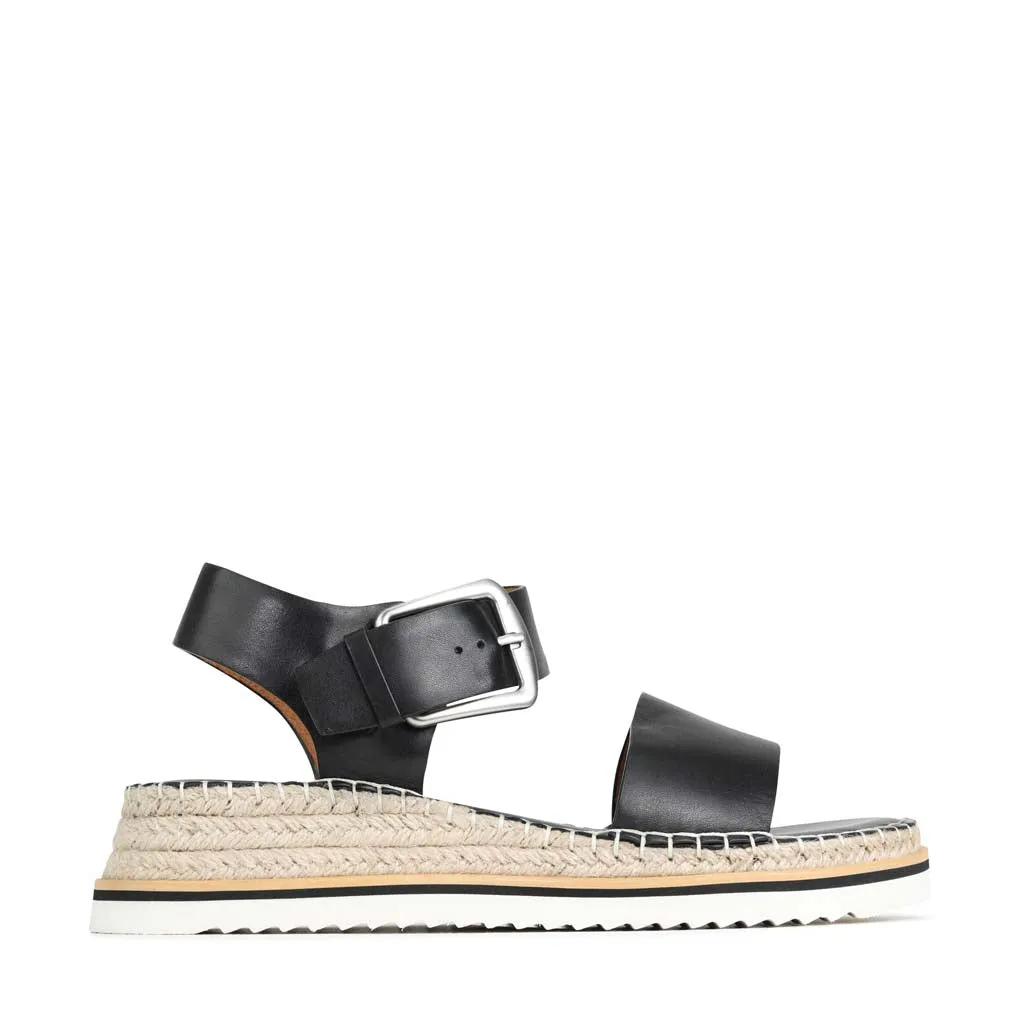 MARLI LEATHER ESPADRILLES SANDALS Reinforced toe