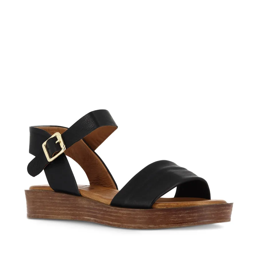 MASON - BLACK LEATHER Adjustable Sole
