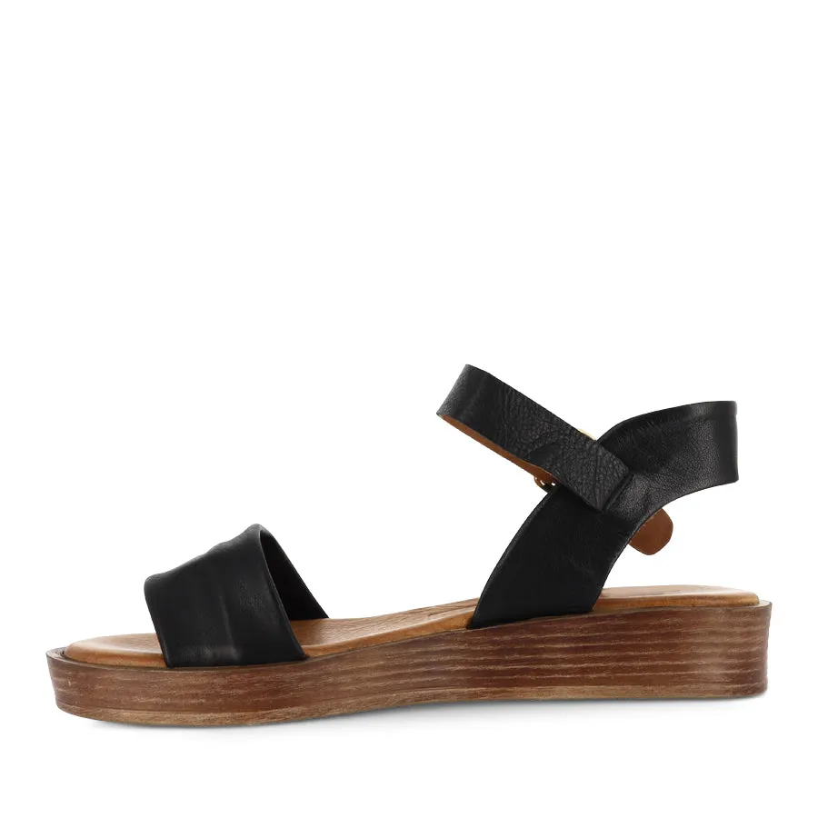 EVA sole MASON - BLACK LEATHER